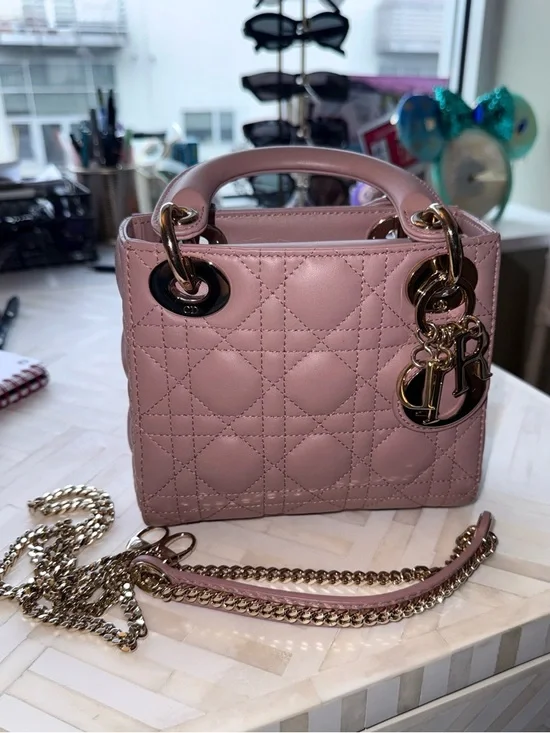 Mini Lady Dior Blush Cannage - Picture 3 of 9